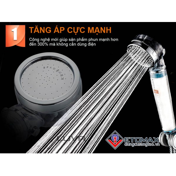 ⚡️𝗕𝗛 𝟭𝟮 𝗧𝗛𝗔́𝗡𝗚⚡️Vòi sen tăng áp 3S – Lõi lọc Hàn Quốc cao cấp [FREE ship 99k]