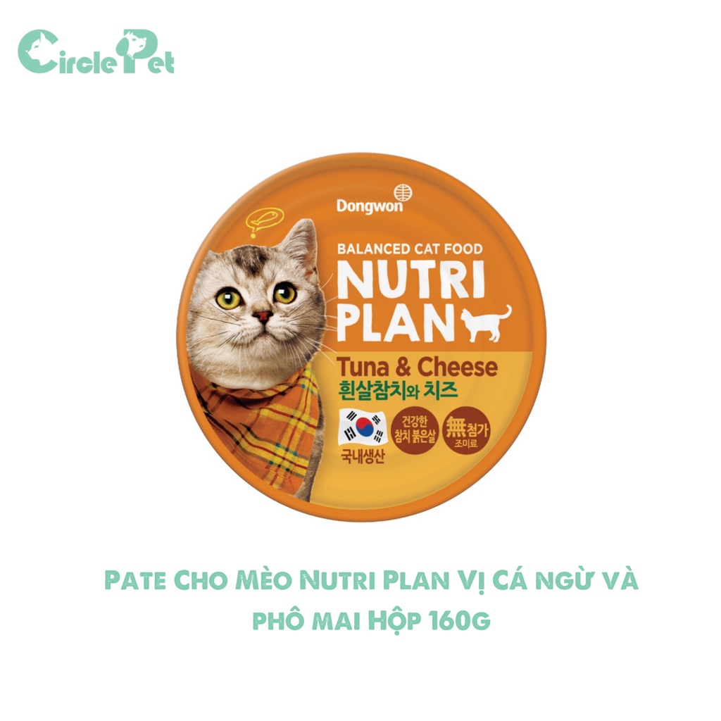Pate Cho Mèo Nutri Plan Giàu Chất Dinh Dưỡng Thơm Ngon Bổ Dưỡng Nhiều Vị Hộp 160g - Circle Pet