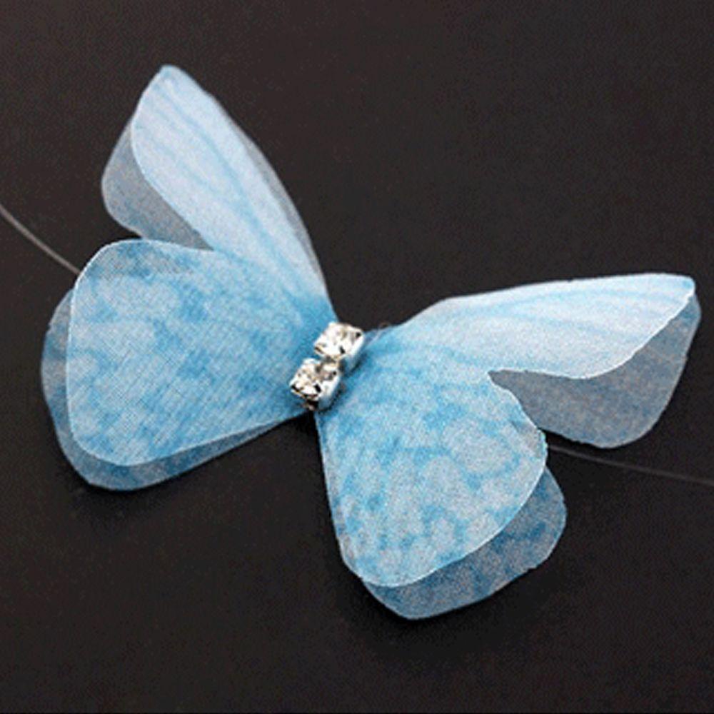 Vòng cổ Vải Lụa Họa Tiết Bướm 3D Nhiều Màu Thời Trang Cho Nữ