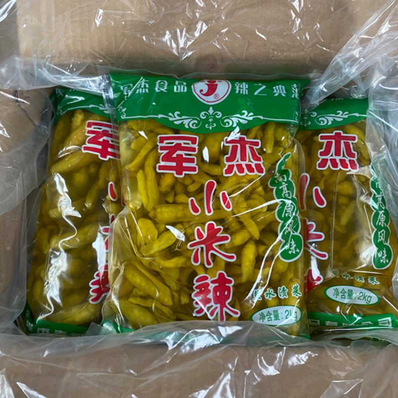 Ớt ngâm( ớt xanh)trung quốc 2kg _ muối chân gà cay siêu ngon