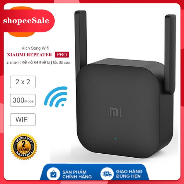 (Hàng Mới Về) Kích sóng Wifi Xiaomi Mi 2 Râu Repeater Pro – BH 2 năm