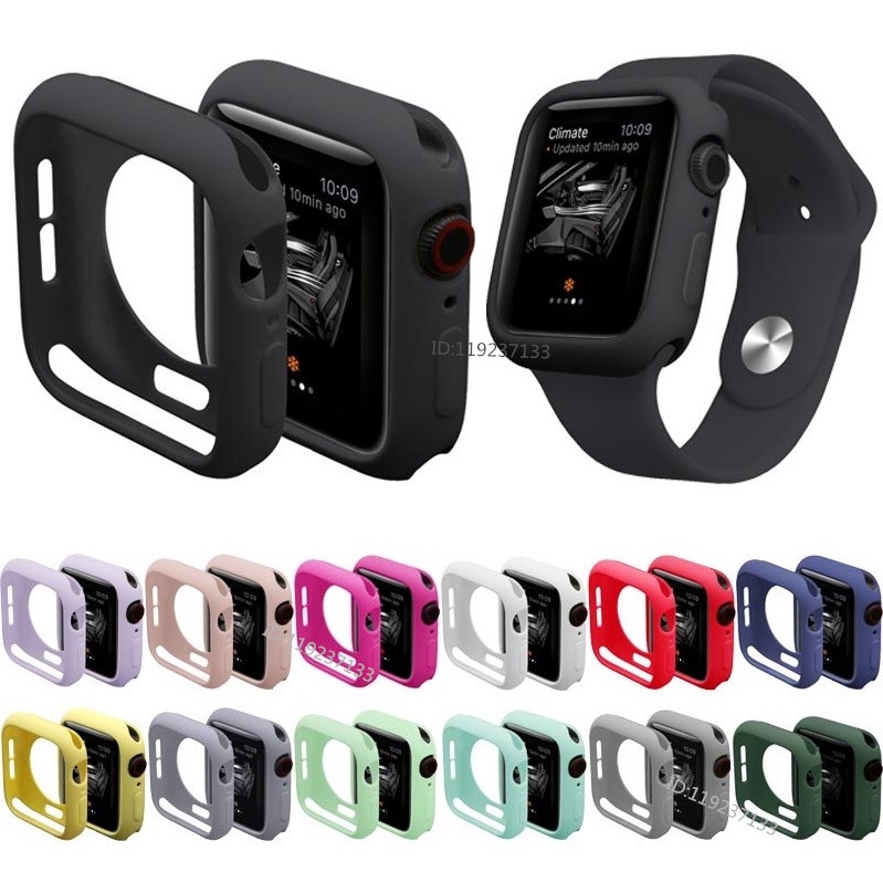 Ốp Bảo Vệ Bằng Silicone Mềm Nhiều Màu Dành Cho Apple Watch 45mm 41mm 44mm 40mm 42mm 38mm Series 8 / 7 / SE / 6 / 5 / 4 / 3 / 2 / 1