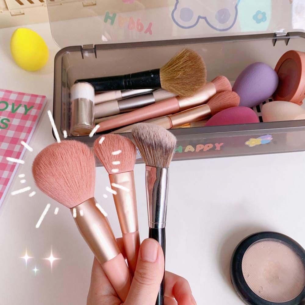 Hộp Đựng Mỹ Phẩm Hình Chữ Nhật Bằng Nhựa Sức Chứa Lớn Chống Bụi Có Nắp Đậy