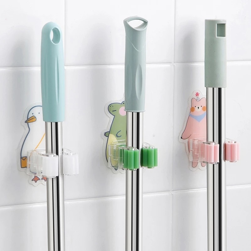 1 Móc Treo Cây Lau Nhà Gắn Tường Họa Tiết Hoạt Hình