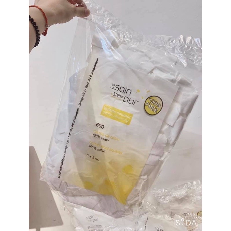 Bông tẩy trang Pháp Tetra Medical Carrés de Coton