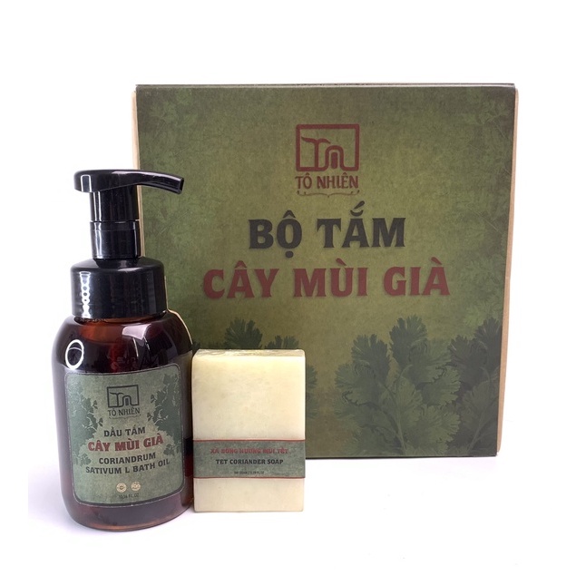 Combo bộ tắm, dầu tắm cây mùi già Tô Nhiên - Cung cấp dưỡng chất làm đẹp da, giúp da mịn màng, khỏe mạnh