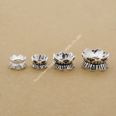 Charm bạc s925 ốp 2 đầu - Kiểu 4 CH038