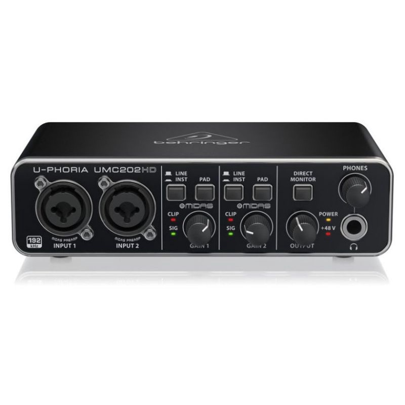 Sound Card Behringer UMC202HD Thu Âm Hát Live Stream Cao Cấp