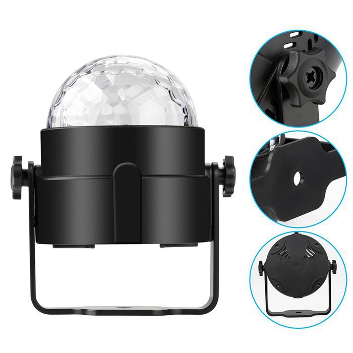 Đèn led mini 3W  tạo hiệu ứng ánh sáng cho sàn nhảy - party- karaoke -cảm ứng ánh sáng DJ xoay | BigBuy360 - bigbuy360.vn