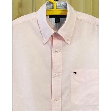 Áo sơ mi nam màu hồng Tommy Hilfiger size XS  - form này nữ có thể mặc được