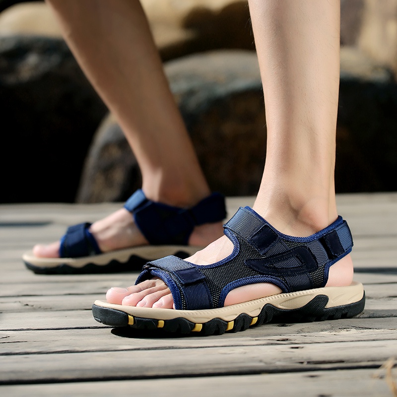 Giày Sandal Đế Dày Hở Ngón Thời Trang Đi Biển Cho Nam