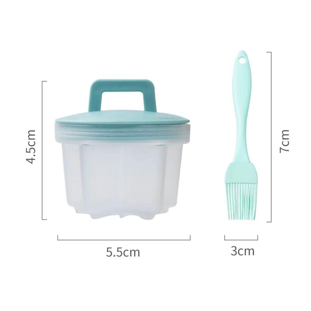 LEISURE Set 4 Khuôn Hấp Trứng Kèm Nắp Đậy Tiện Lợi