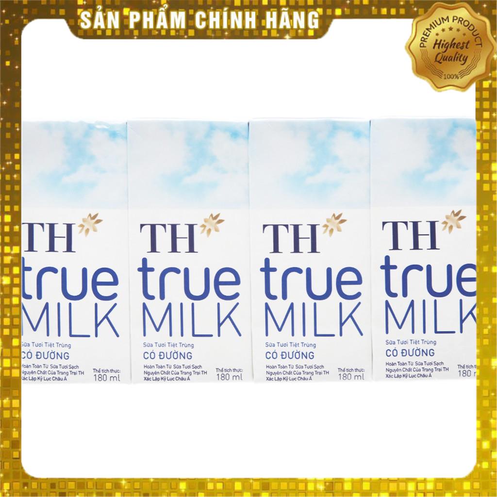 Sữa TH True Milk hộp 180ml lốc lẻ gồm 4 hộp