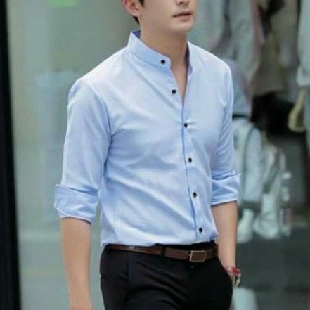 Áo Sơ Mi Nam Cổ Tàu Dài Tay Cao Cấp Hàng VNXK | BigBuy360 - bigbuy360.vn