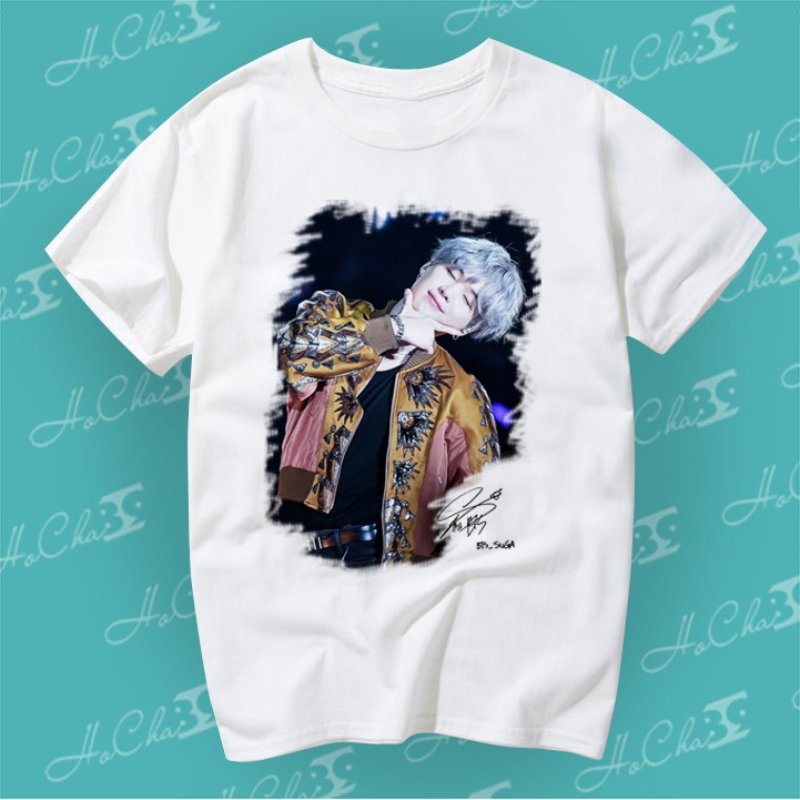 [FREE SHIP] Áo BTS | Hình & Chữ Ký Thật Của 7 Thành viên Kpop BTS Korea | Vải Dày - Dây cổ hàng xuất khẩu (có hình thật) | BigBuy360 - bigbuy360.vn
