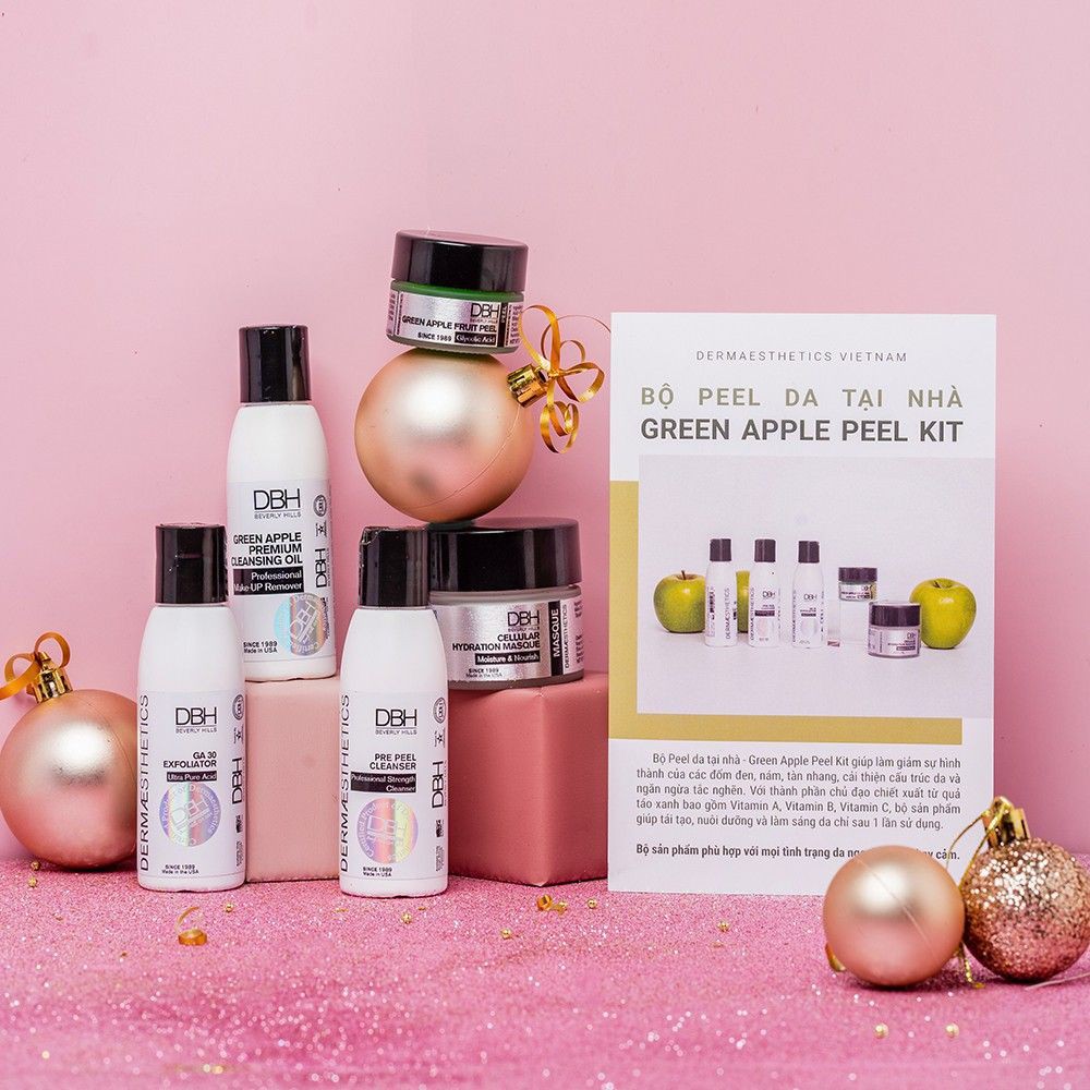 Bộ sản phẩm peel da tại nhà DBH Green Apple Peel Kit