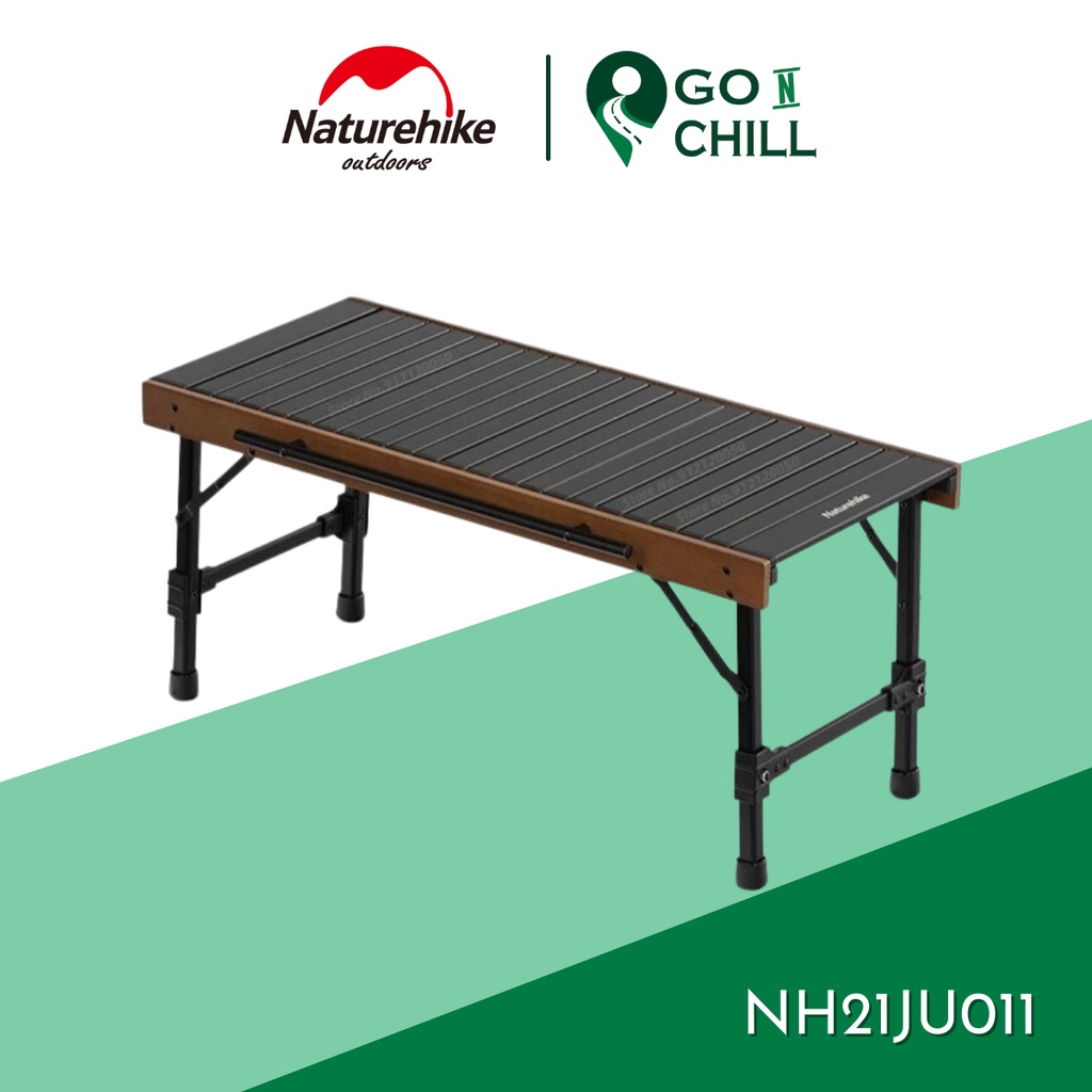 Bàn dã ngoại đa năng hợp kim nhôm khung gỗ Naturehike NH21JU011