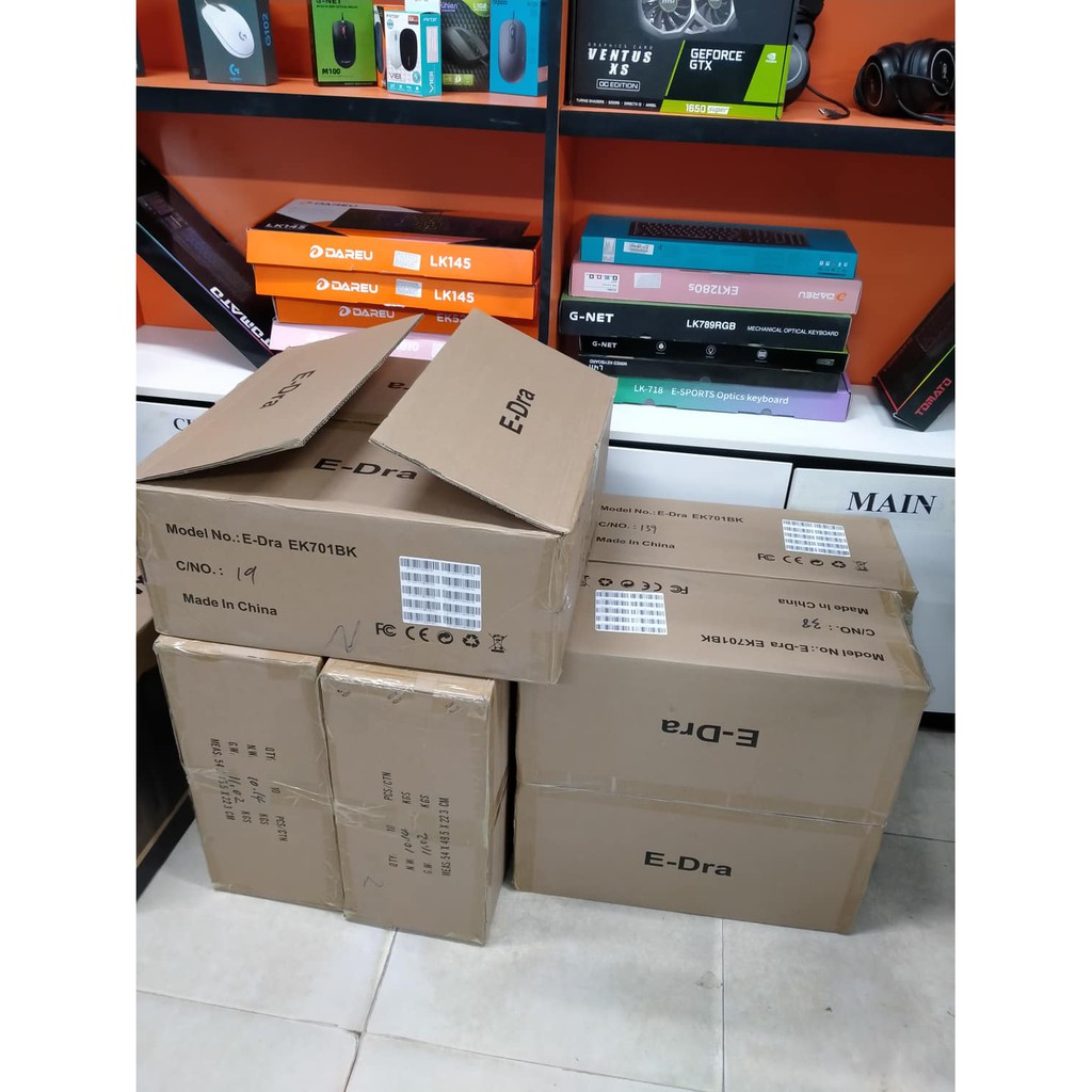 Bàn phím giả cơ E-Dra EK701 Led USB Black | BigBuy360 - bigbuy360.vn