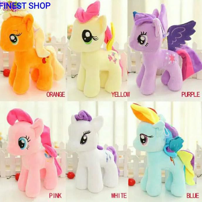 Thú Nhồi Bông Hình Ngựa Pony Màu Tím Kích Thước 20cm