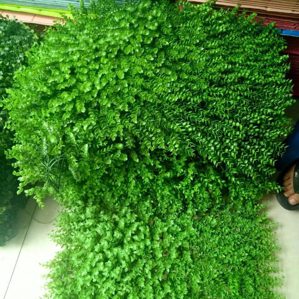 Tấm cỏ nhựa tai chuột size 40 x 60 cm - Cỏ nhựa tai chuột trang trí tường