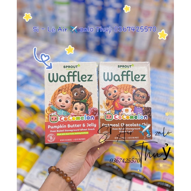Bánh xốp Cocomelon Sprout Organic Wafflez