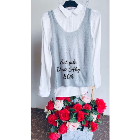 Set len gile mix sơ mi