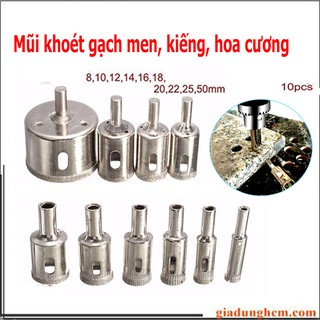 Mũi khoét gạch men, kiếng, hoa cương 6li đến 60li