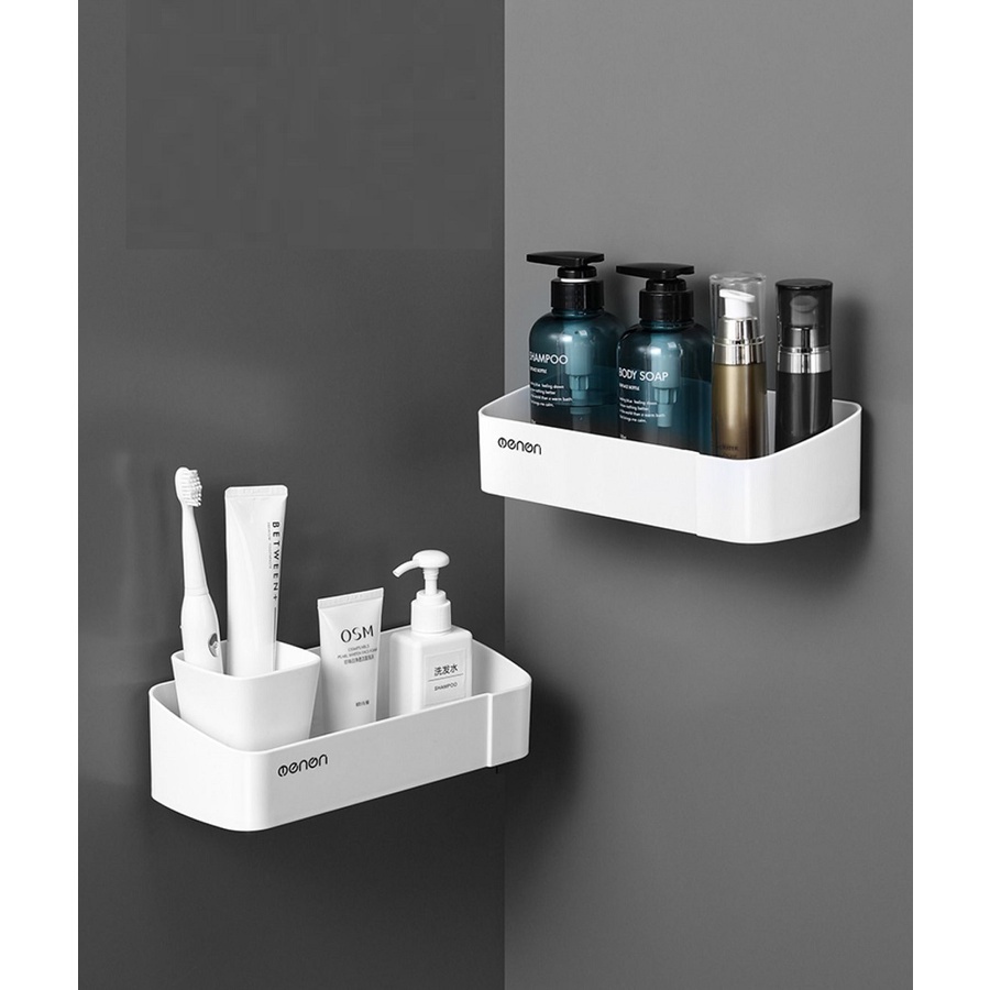 Kệ Để Đồ Nhà Tắm OENON , Kệ Để Gia Vị Nhà Bếp Lắp Đặt Dán Tường Không Cần Khoan