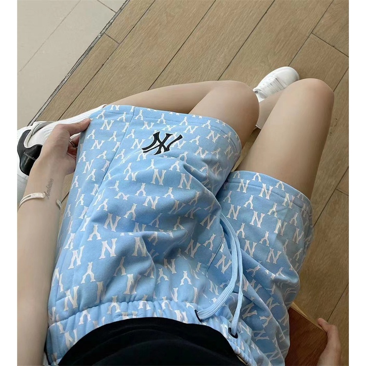 Quần Short Thể Thao MLB100% Chính Hãng In Họa Tiết NY Phong Cách Hàn Quốc Cho Nam Và Nữ