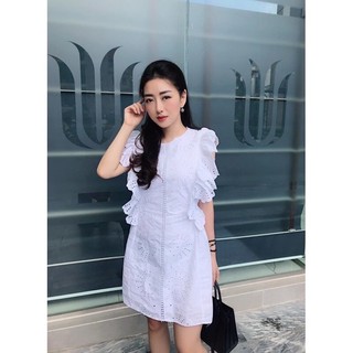 Váy zar* xuất dư xịn chất ren đục lỗ lót 2 lớp