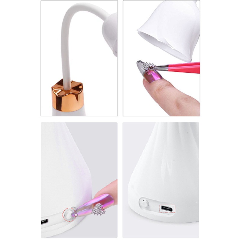 Đèn LED Hong Khô Móng Tay Bằng Tia UV 360 Độ Tiện Dụng°Đèn Làm Móng Tay Xoay Được Không Dùng Gel