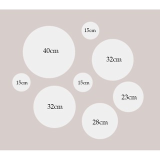 Bộ tranh decor tròn trang trí phong cách Boho