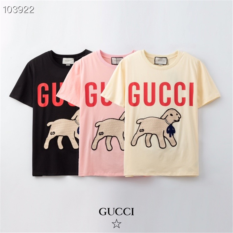 GUCCI Fashion casual round neck cotton couple short-sleeved T-shirt 2060#