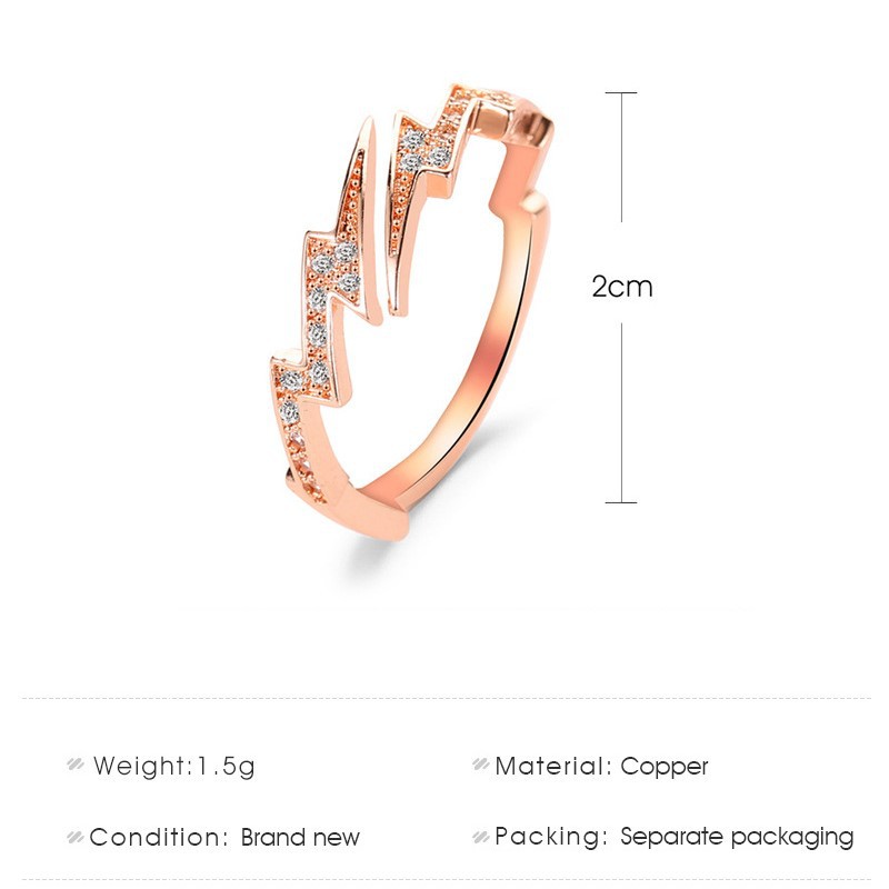 Nhẫn Đính Đá Zircon Kiểu Hàn Quốc Xinh Xắn Cho Nữ