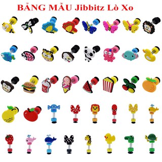 Lò xo Jitbitz sticker 2D đủ loại khác nhau gắn dép Sục, dép cá sấu, phụ kiện gắn giày dép