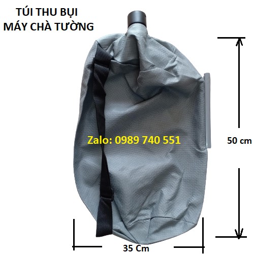 Túi thu bụi và ống nối dài 2 mét máy chà tường, đánh bóng