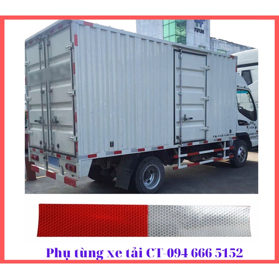 Decal phản quang 3M khổ 5cm-Dán thùng&cản hông xe tải