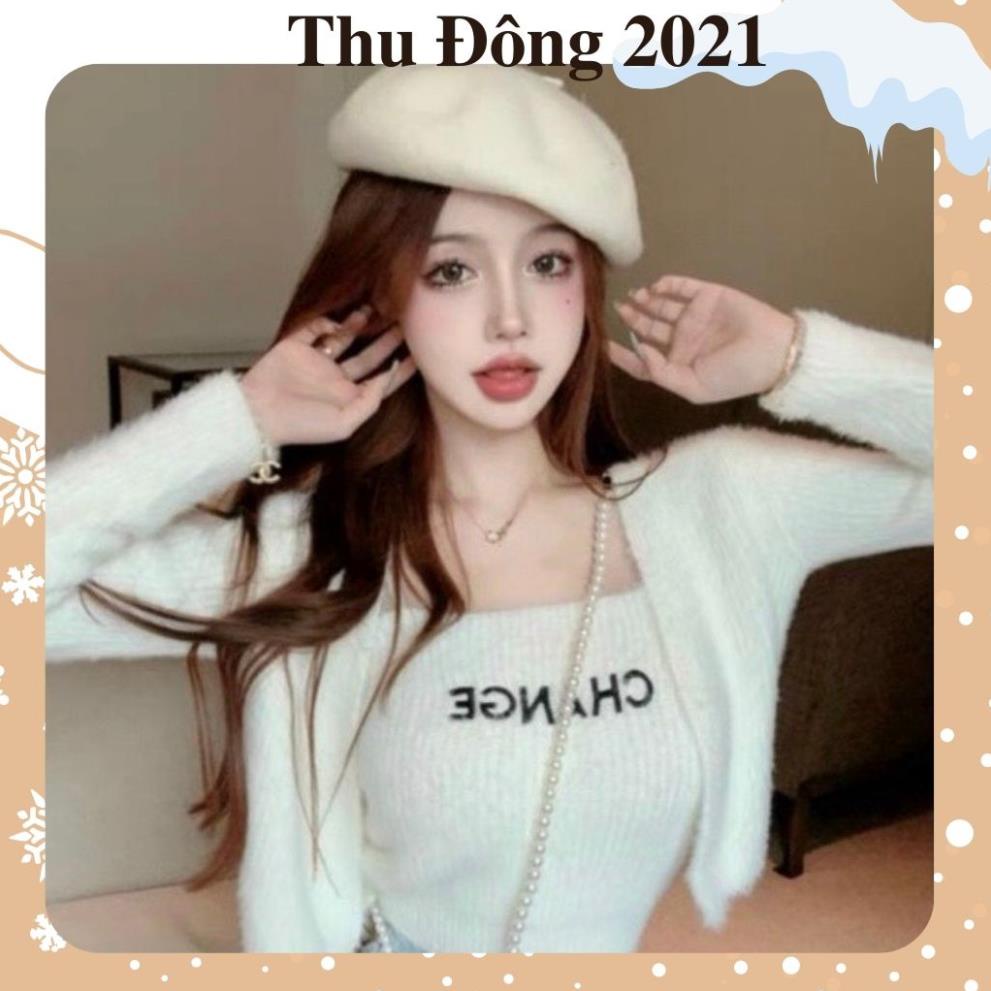 Áo len lông thỏ nữ, áo len cardigan nữ croptop mềm mướt mặc mặc là mê hàng cao cấp thu đông mặc không lạnh | BigBuy360 - bigbuy360.vn