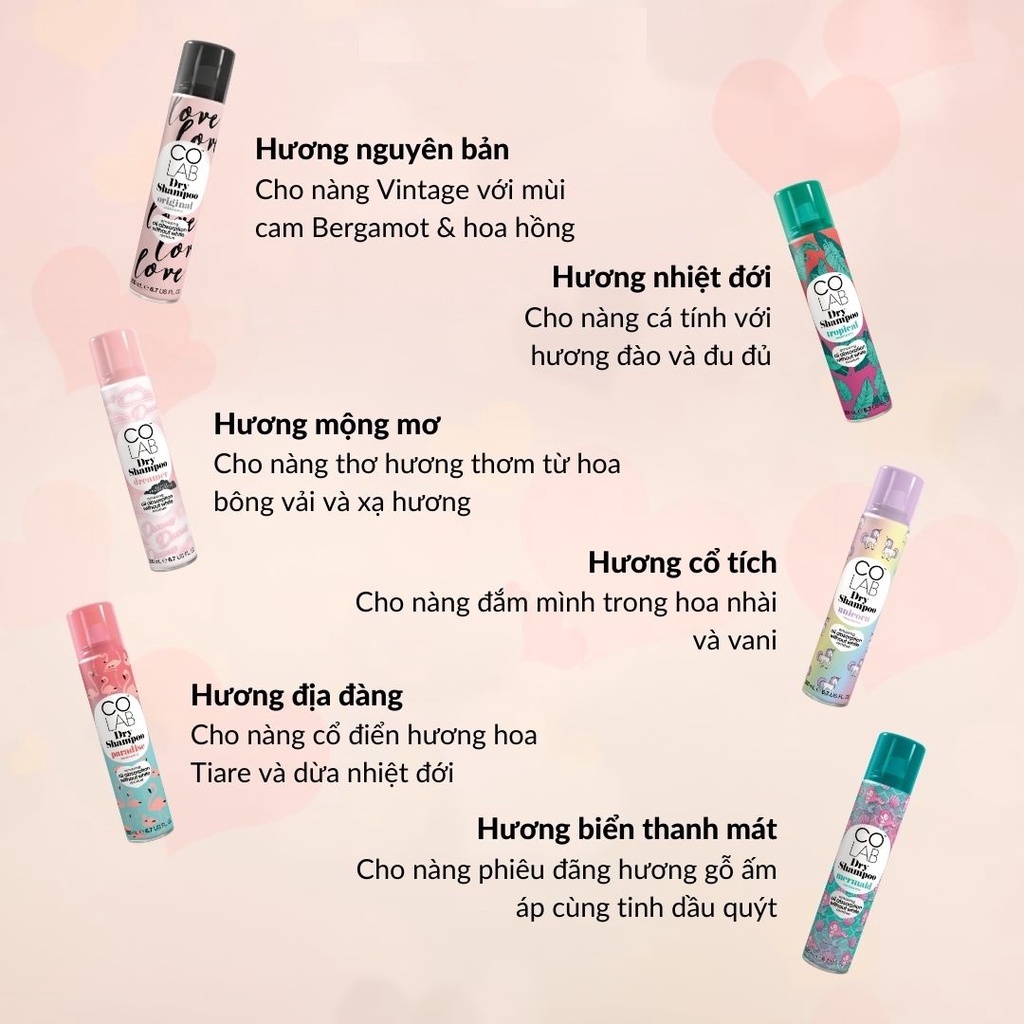 Dầu Gội Khô Colab Dry Shampo 200ml