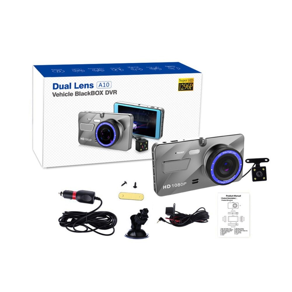 Camera Hành Trình Cho Xe Ô Tô HD02 HD 1080P, LCD 4 Inch, Có Camera Lùi
