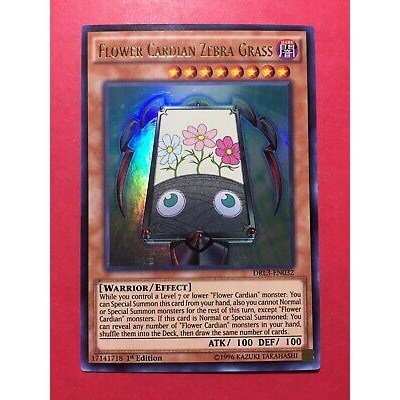 Thẻ bài YUGIOH - Flower Cardian Zebra Grass - DRL3-EN032 - Ultra Rare 1st Edition