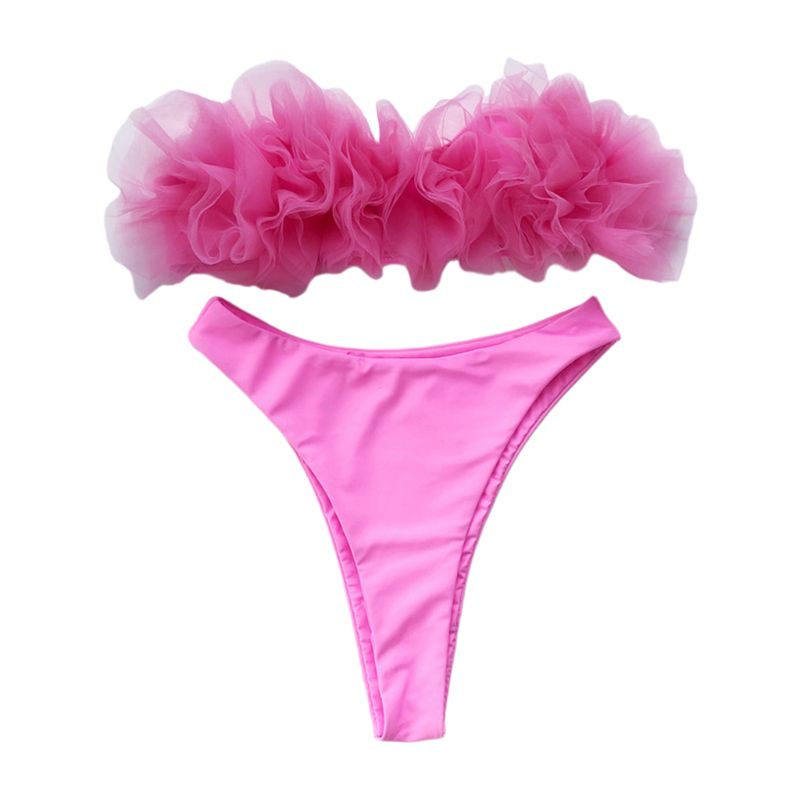 Bikini hai mảnh hở vai màu sắc thời trang gợi cảm cho nữ