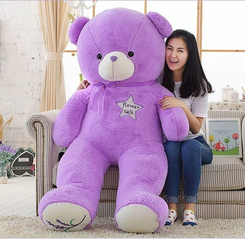 Gấu teddy Nhồi Bông Màu Tím lavender Dành Cho Bé Gái