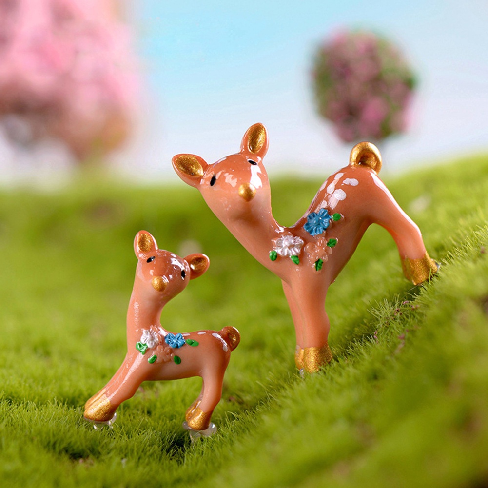 Đồ trang trí Chú Nai Mini Dễ Thương Dùng Trang Trí Tiểu Cảnh Diy