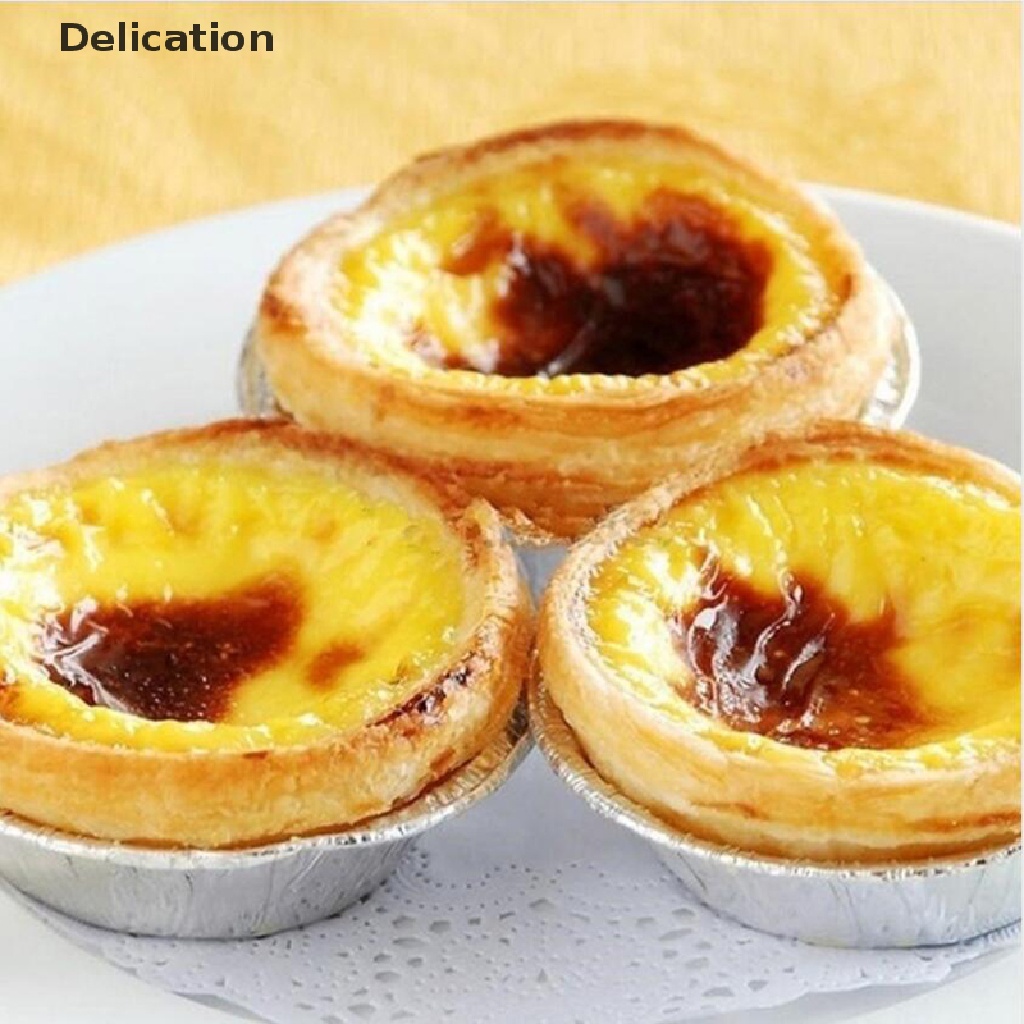 Set 100 Giá Đỡ Bánh Trứng / Bánh Cupcake / Muffin Bằng Nhôm Sử Dụng Một Lần Tiện Lợi