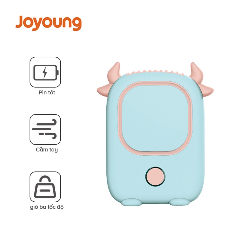 Quạt điện sạc mini JOYOUNG có dây đeo cổ sử dụng cổng USB