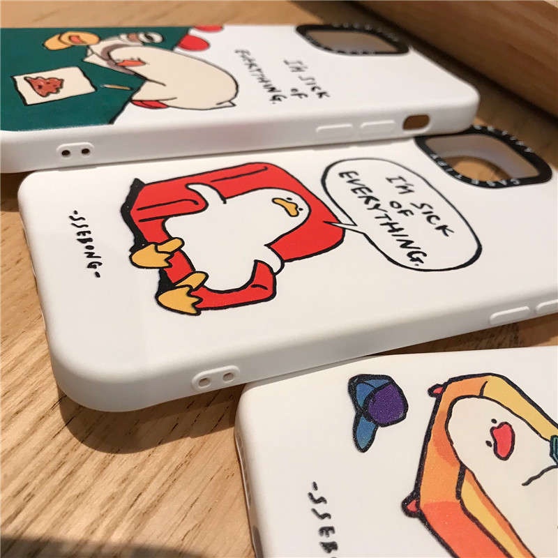 Ốp Điện Thoại Mềm Họa Tiết Chú Vịt Dễ Thương Cho iphone15pro ip14pro xs iphone11 12promax 13promax 11 12 13 14 15