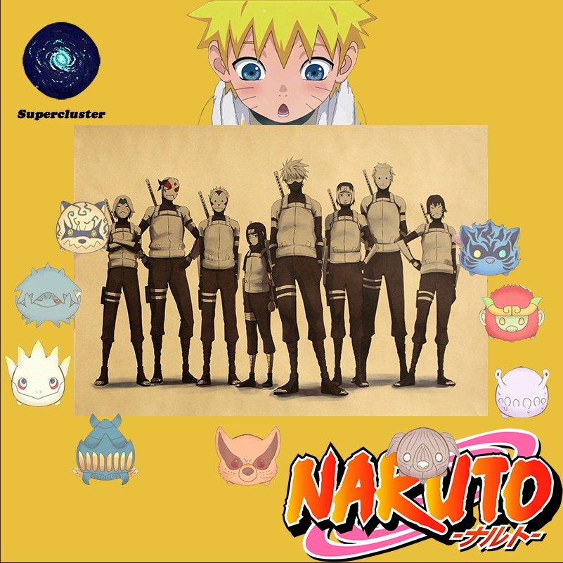 Poster Phim Hoạt Hình Naruto "Folio" 50.5x35cm