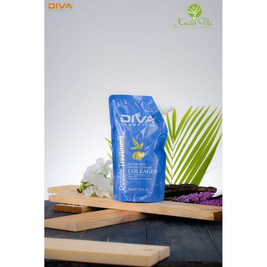 Hấp tóc phục hồi tóc Collagen DIVA 500ml chính hãng | BigBuy360 - bigbuy360.vn
