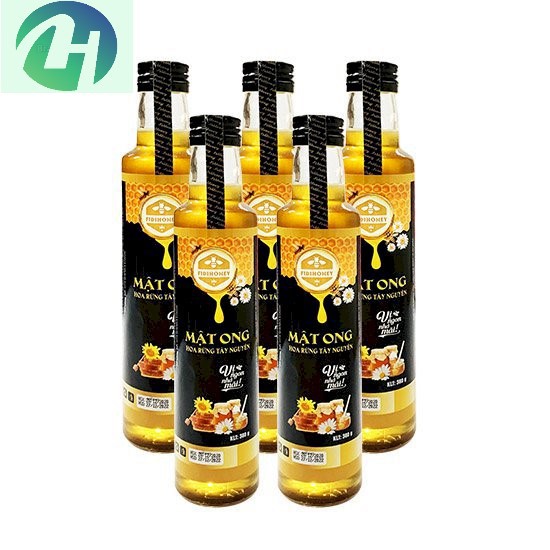 Fidihoney_5 Chai Mật Ong Hoa Rừng (380Gr) + 5 Lọ Mật Ong Hoa Xuyến Chi (200Gr)